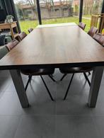 Teak houten tafel e 6 stoelen, Antiek en Kunst, Antiek | Meubels | Tafels, Ophalen