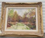 huile sur toile allee automnale signe monique massin, Antiquités & Art, Art | Peinture | Classique, Enlèvement ou Envoi