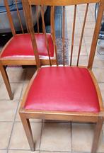 2 antieke stoelen, lederen zit, geen beschadigingen, Antiek en Kunst, Ophalen