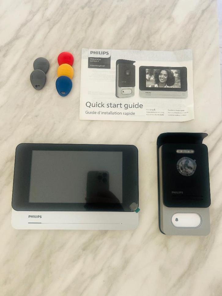 WelcomeEye Connect2 Sonnette Vidéo Philips, Maison & Meubles, Sonnettes, Neuf, Filaire, Compatible avec les smartphones, Caméra intégrée