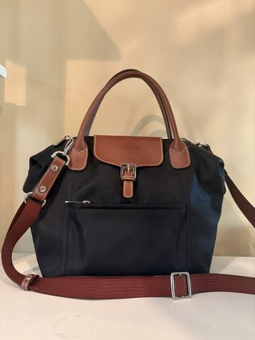 HEXAGONA handtas nylon en leer met riem - NIEUW beschikbaar voor biedingen