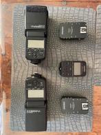 2 flashs yongnuo YN568 EXII plus 2 triggers et master, Audio, Tv en Foto, Foto | Flitsers, Ophalen, Gebruikt, Canon