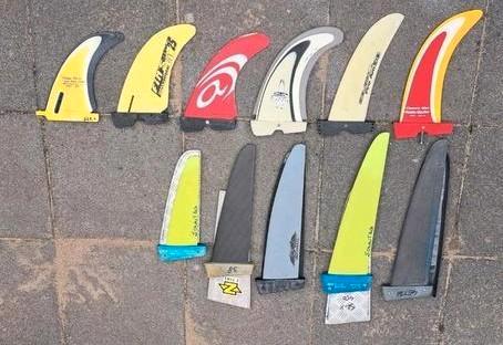 vinnen Sonntag z Fin's e.a., Watersport en Boten, Windsurfen, Zo goed als nieuw, Complete set, Minder dan 250 cm, Met vin(nen)