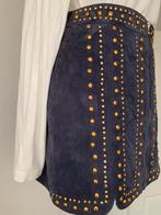 Ibana - korte rok in blauwe suède *new* size 36, Enlèvement, Taille 36 (S)