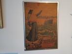OUDE STEAM OCEAN LINER ADVERTENTIE POSTER/PANEEL, Antiek en Kunst, Ophalen