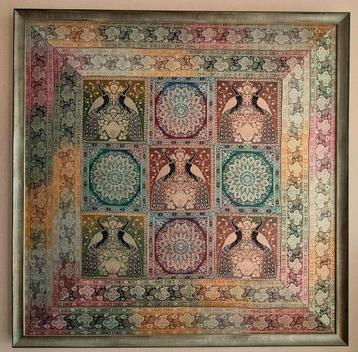 Handgemaakt Wandkleed Handgemaakt India, ingelijst 122x122cm beschikbaar voor biedingen