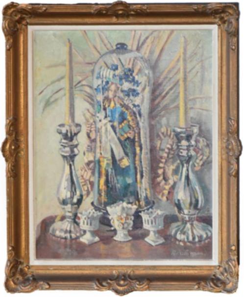 Huile sur panneau signe Mathilde de Monceau de bergendal, Antiquités & Art, Art | Peinture | Classique, Enlèvement ou Envoi