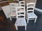 4 Eiken keukenstoelen, Huis en Inrichting, Stoelen, Ophalen, Gebruikt