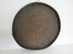 Grote Antieke gevlochten Afrikaanse winnowing / wan mand, Ophalen of Verzenden