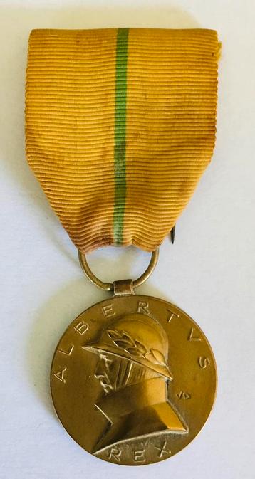 Bronzen Belgische Medaille Albert I 1909- 1931 V Demanet beschikbaar voor biedingen