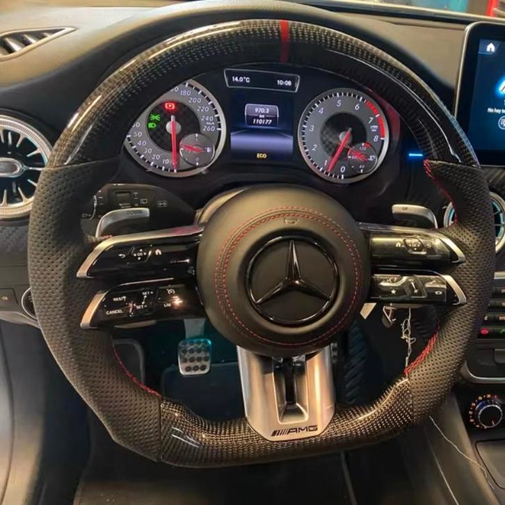 Mercedes carbon stuur leer compleet AMG dragonfly, Auto-onderdelen, Besturing, Mercedes-Benz, Nieuw, Ophalen of Verzenden