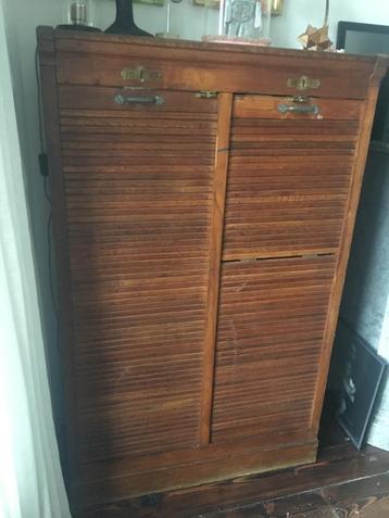 vintage archiefkast doe een bod!, Huis en Inrichting, Kasten | Roldeurkasten en Archiefkasten, Ophalen, Gebruikt, 100 tot 150 cm