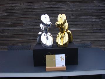 Jeff Koons (After) - Balloon Dog paar XXL goud en silver beschikbaar voor biedingen