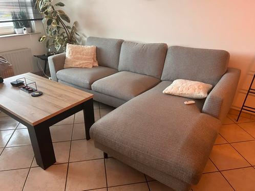 Grijze Quentin zetel L-vorm links van Juntoo, Huis en Inrichting, Complete inboedels, Ophalen