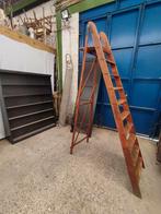 Vintage houten trapladder te koop, Gebruikt, Ophalen