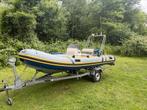 Marlin 440 Rib Rubberboot Yamaha 60 pk 2 takt met Trailer, Watersport en Boten, Ophalen, Gebruikt, Yamaha, Benzine