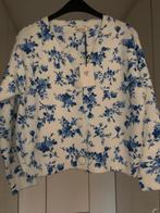 Nieuwe cardigan met koningsblauwe bloemen, Ophalen, Nieuw, Maat 36 (S)