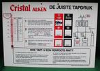 bord cristal alken, de juiste tapdruk uit 1979, Collections, Marques de bière, Panneau, Plaque ou Plaquette publicitaire, Comme neuf