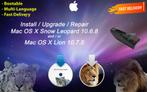 Mac OS X Snow Leopard 10.6.3 en/of Lion 10.7.5 USB Installer, Computers en Software, Verzenden, Nieuw, MacOS