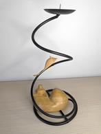 Kaarshouder : Kat en muis, 25 tot 50 cm, Zwart, Ophalen of Verzenden, Metaal