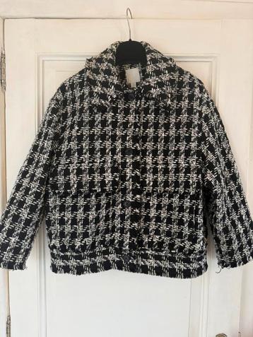 Tweed bomber jacket , H&M , Small, Enlèvement, Comme neuf, Taille 36 (S), Autres couleurs