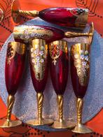 6 Murano champagne glazen, Antiek en Kunst, Ophalen