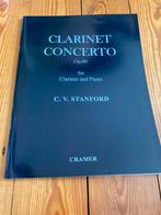 Clarinet Concerto Op.80 for clarinet and piano C.V. Stanford, Muziek en Instrumenten, Ophalen, Zo goed als nieuw, Klarinet