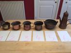 Te koop 9 koperen potten  + metalen koffiepot, Antiquités & Art, Antiquités | Bronze & Cuivre, Enlèvement ou Envoi, Cuivre