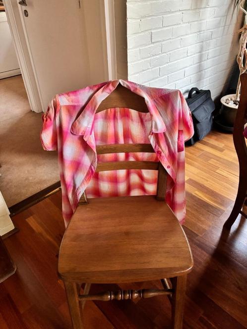 Chemisier léger à carreaux roses – T 38, Kleding | Dames, Blouses en Tunieken, Maat 38/40 (M), Roze, Ophalen of Verzenden