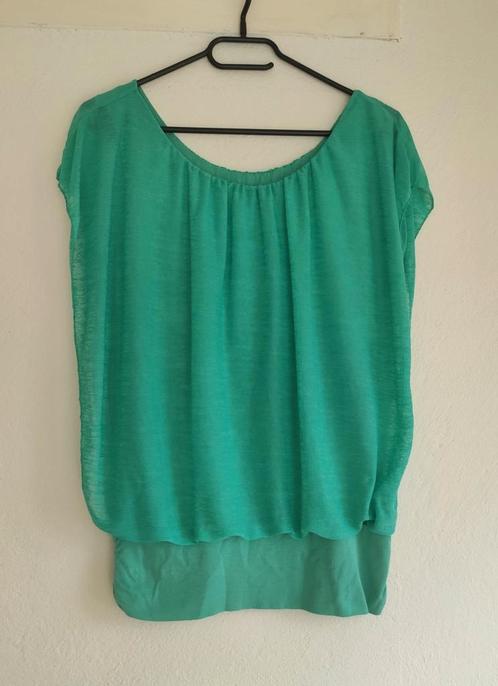 Top à manches chauve-souris bleu turquoise et vert — Taille, Vêtements | Femmes, Tops, Porté, Taille 38/40 (M), Bleu, Manches courtes