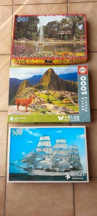 Puzzels zeilboot, Machu Picchu Peru en park  beschikbaar voor biedingen