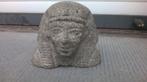 Farao's hoofd gebeeldhouwd in graniet — 11 cm, Antiek en Kunst, Kunst | Beelden en Houtsnijwerken, Ophalen of Verzenden