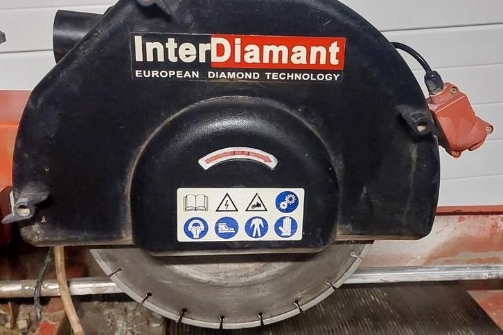 InterDiamant ID350 steen/tegels zaagtafel Ø350 (water), Doe-het-zelf en Bouw, Werkbanken, Gebruikt, Ophalen
