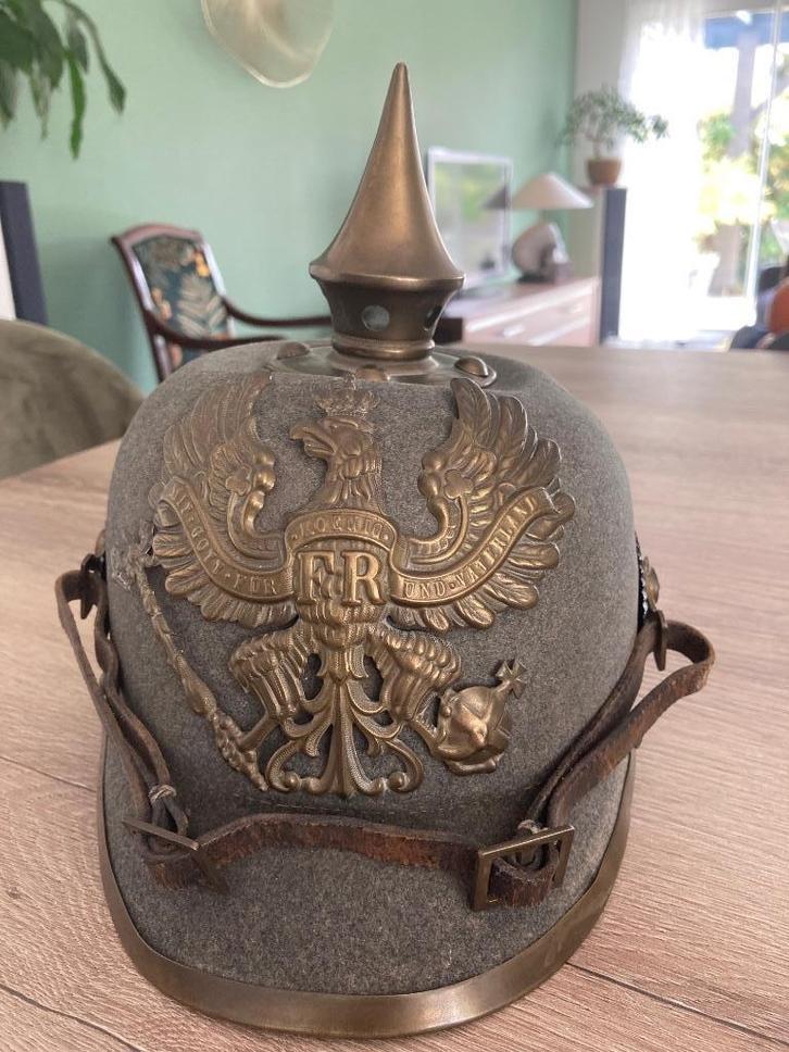 Casque à pointe prussien ww1, Verzamelen, Militaria | Algemeen, Ophalen of Verzenden
