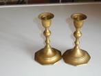 2 koperen kandelaren, Ophalen of Verzenden