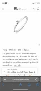 Ring 14k witgoud NIEUW, Handtassen en Accessoires, Ringen, Nieuw, Dame, Ophalen