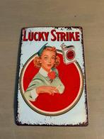Reclame bord metaal lucky strike, Ophalen, Zo goed als nieuw