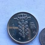 Munt 1 Fr België met euro achterkant, Postzegels en Munten, Ophalen of Verzenden
