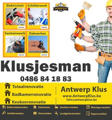 Klusjesdienst - Klusjesman Antwerpen - 0486841883 beschikbaar voor biedingen
