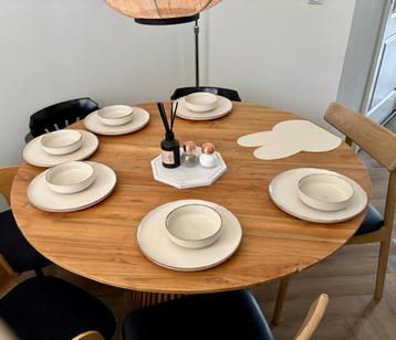 Ronde Goossens eettafel –teakhout - 120 cm beschikbaar voor biedingen