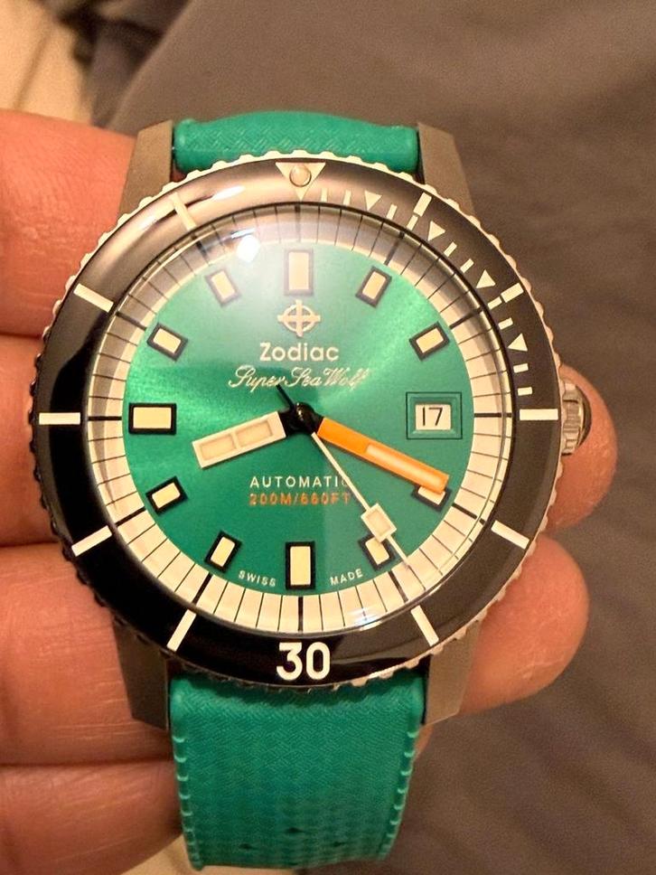 Te koop nieuwe Zodiac Super Sea Wolf ZO9305 automatic 40mm, Handtassen en Accessoires, Horloges | Heren, Nieuw, Polshorloge, Breitling