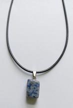 collier avec pierre naturelle en  jaspe bleu tacheté, Bijoux, Sacs & Beauté, Colliers, Réglable, Synthétique, Bleu, Enlèvement ou Envoi