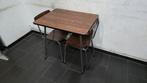 ancienne table en formica vintage couleur marron avec deux c