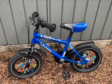 Kinderfiets jongensfiets 12 inch blauw zwart beschikbaar voor biedingen