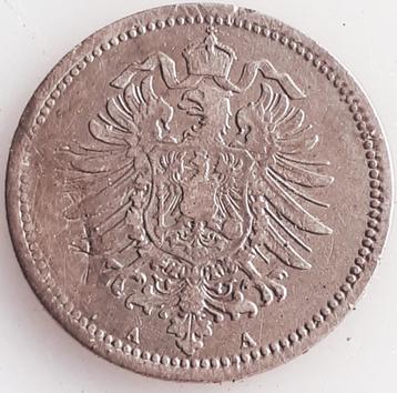 DUITSLAND: 20 PFENNIG 1875 A KM 6 XF beschikbaar voor biedingen