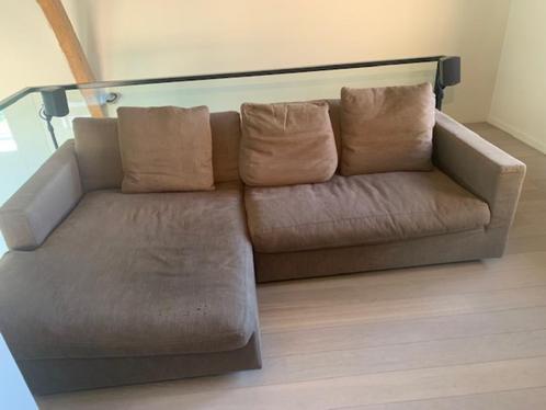 sofa met chaise longue, Huis en Inrichting, Zetels | Zetels en Chaises Longues, Gebruikt, Driepersoons, 200 tot 250 cm, 125 tot 150 cm