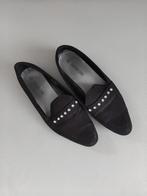 Zwarte damesmocassins in  nubuck,strasssteentjes;maat 40., Ophalen of Verzenden, Instappers, Zwart, Trend One