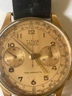 Gouden Titus polshorloge met chronograaf, Handtassen en Accessoires, Horloges | Heren, Verzenden, Goud, Polshorloge