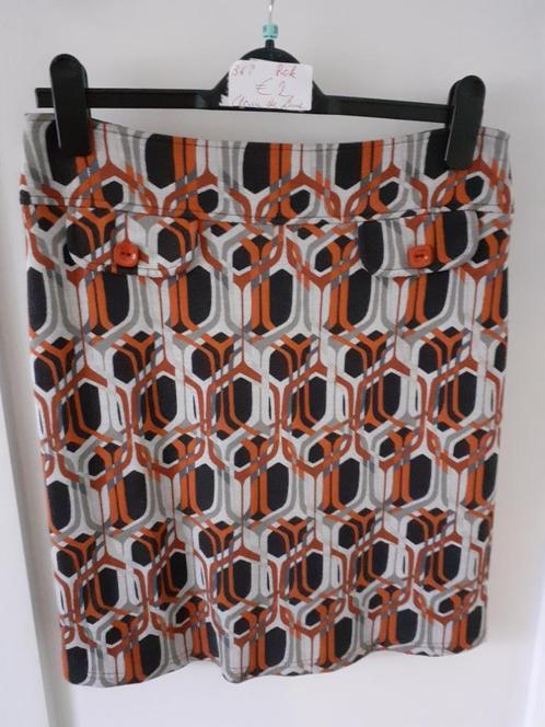 CLAIR DE LUNE Recht rokje met print Maat: 36 ? Prijs: € 2, Kleding | Dames, Rokken, Zo goed als nieuw, Maat 36 (S), Grijs, Boven de knie