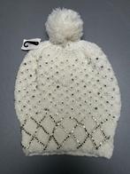 Nieuw wit mutsje met pompon en strass steentjes, Sans marque, Ophalen of Verzenden, Nieuw, Muts
